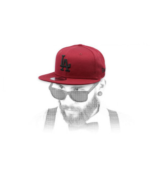 Snapback LA Bordeaux League Ess LA 9Fifty cardinal black